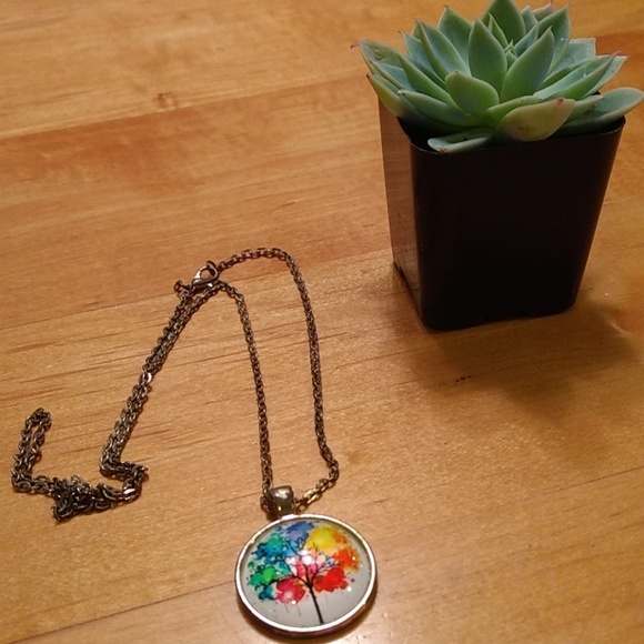 Tree of life glass pendant - Picture 1 of 3